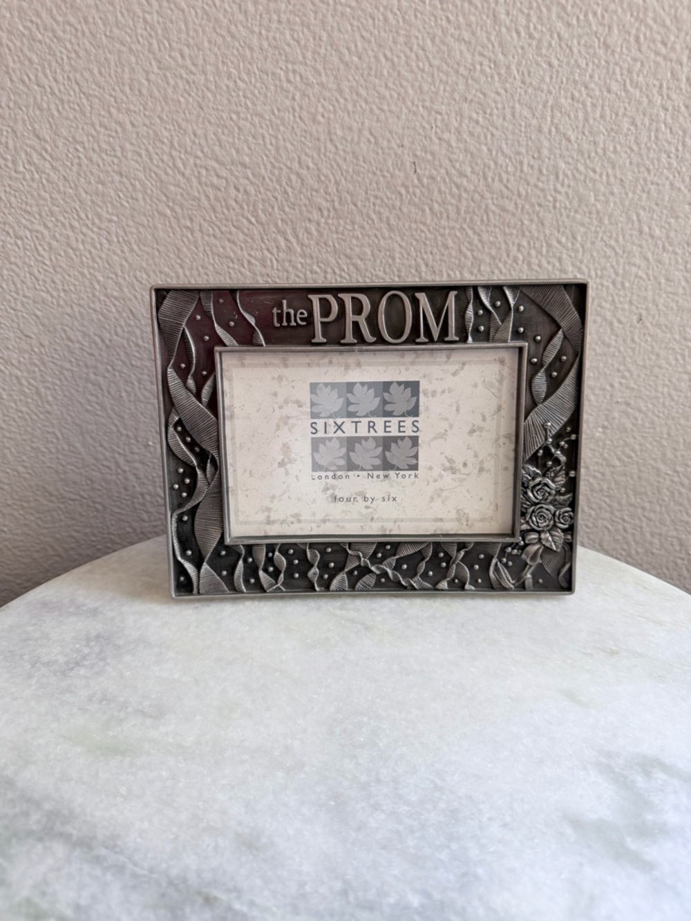 Vintage 90s Y2K pewter “the Prom” picture frame Decorative Photo Frame